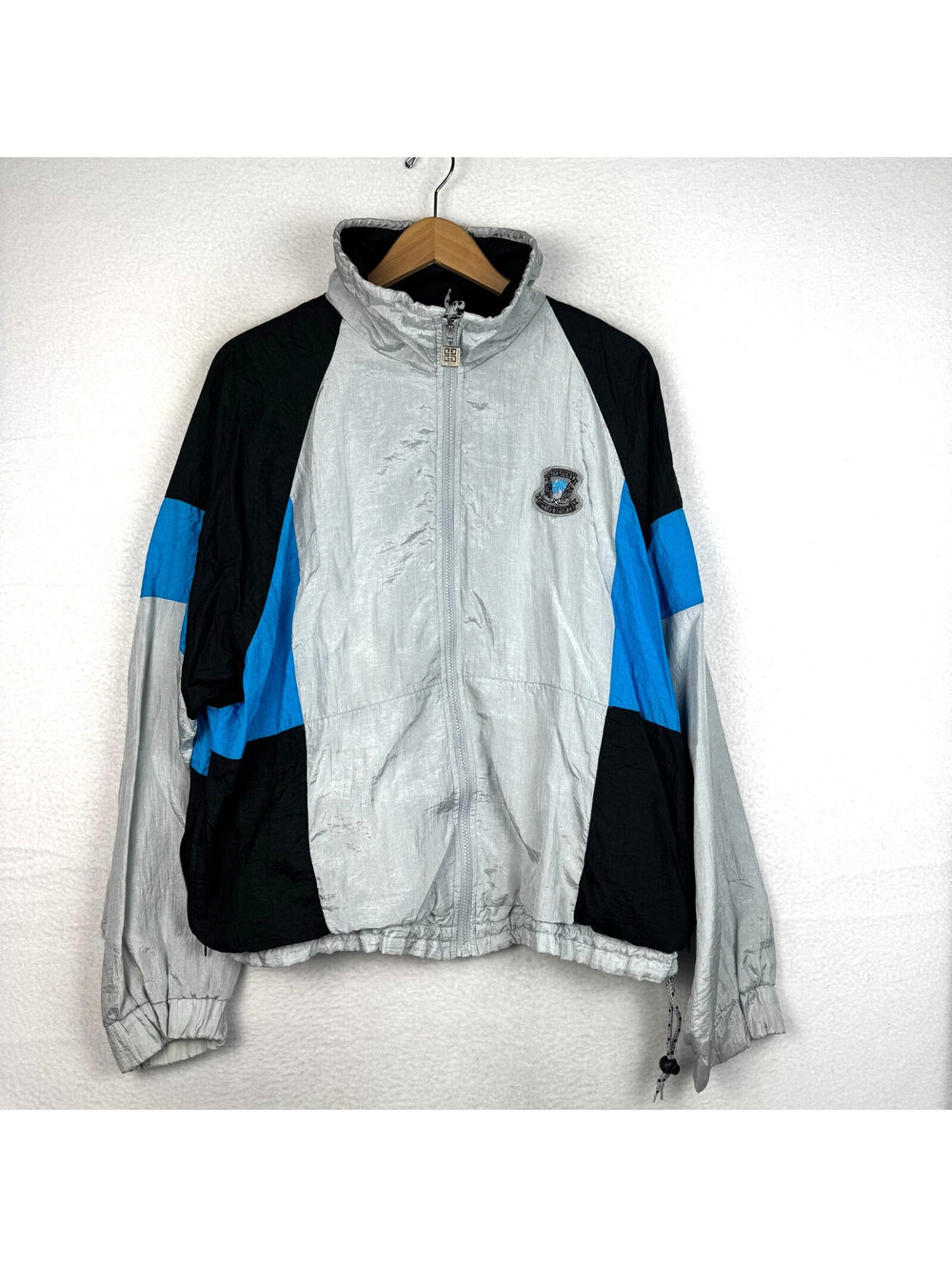 Vintage Givenchy Active Mens XL Windbreaker Track Jacket Lined 80s 90s Nylon
